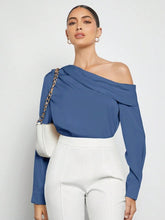 Blusa Feminina Azul  Manga Longa Praga