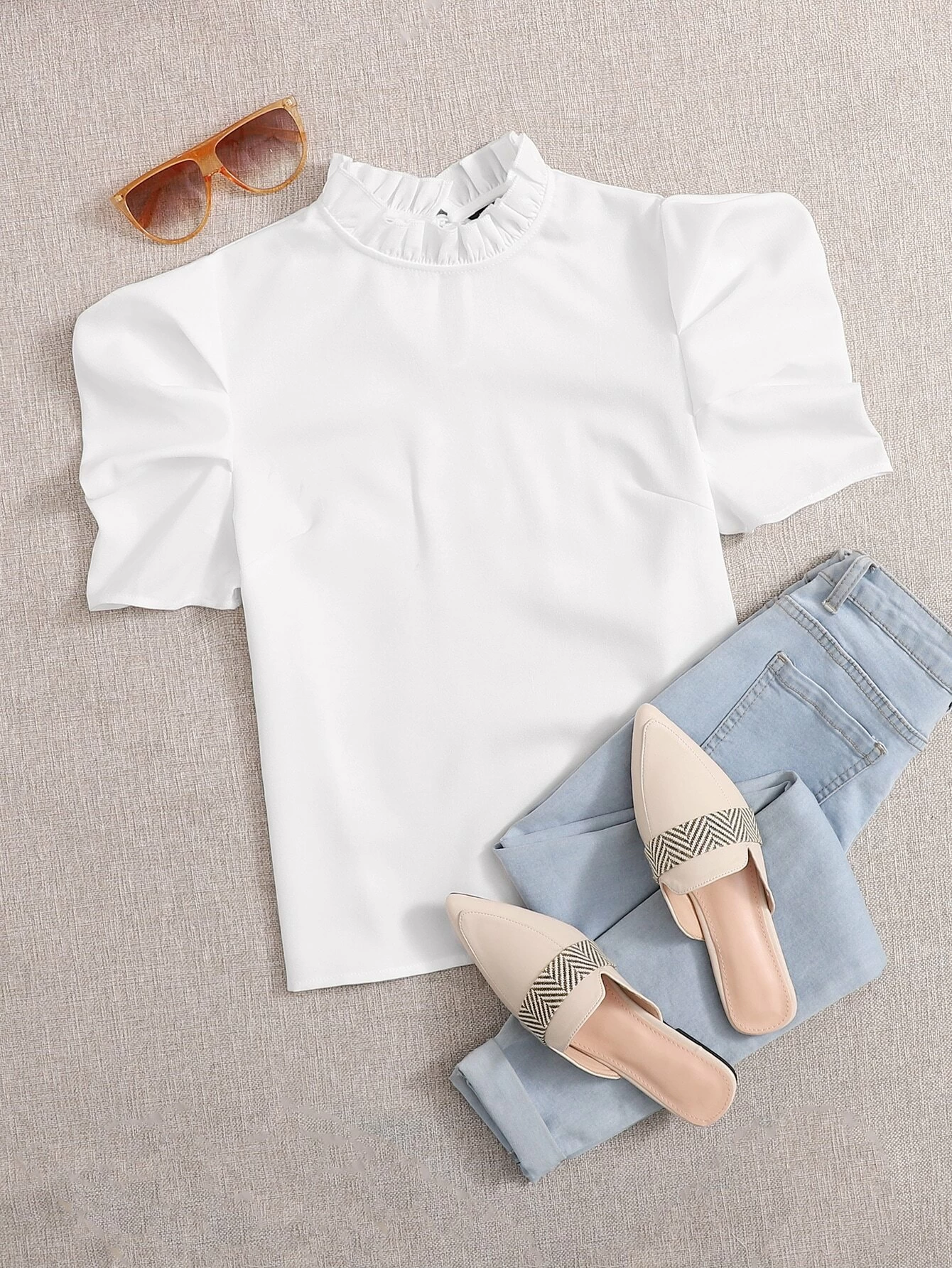 Blusa Feminina Branca Bufante