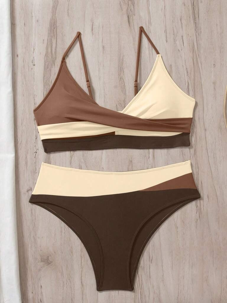 Biquíni Cintura Alta Multicolorido Tons Terrosos