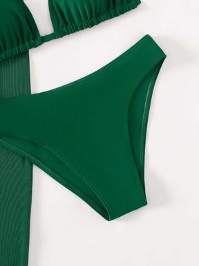 Biquíni e Saída de Praia 3 Peças Verde Ibiza