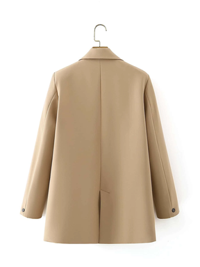 Blazer Feminino Alfaiataria Bege