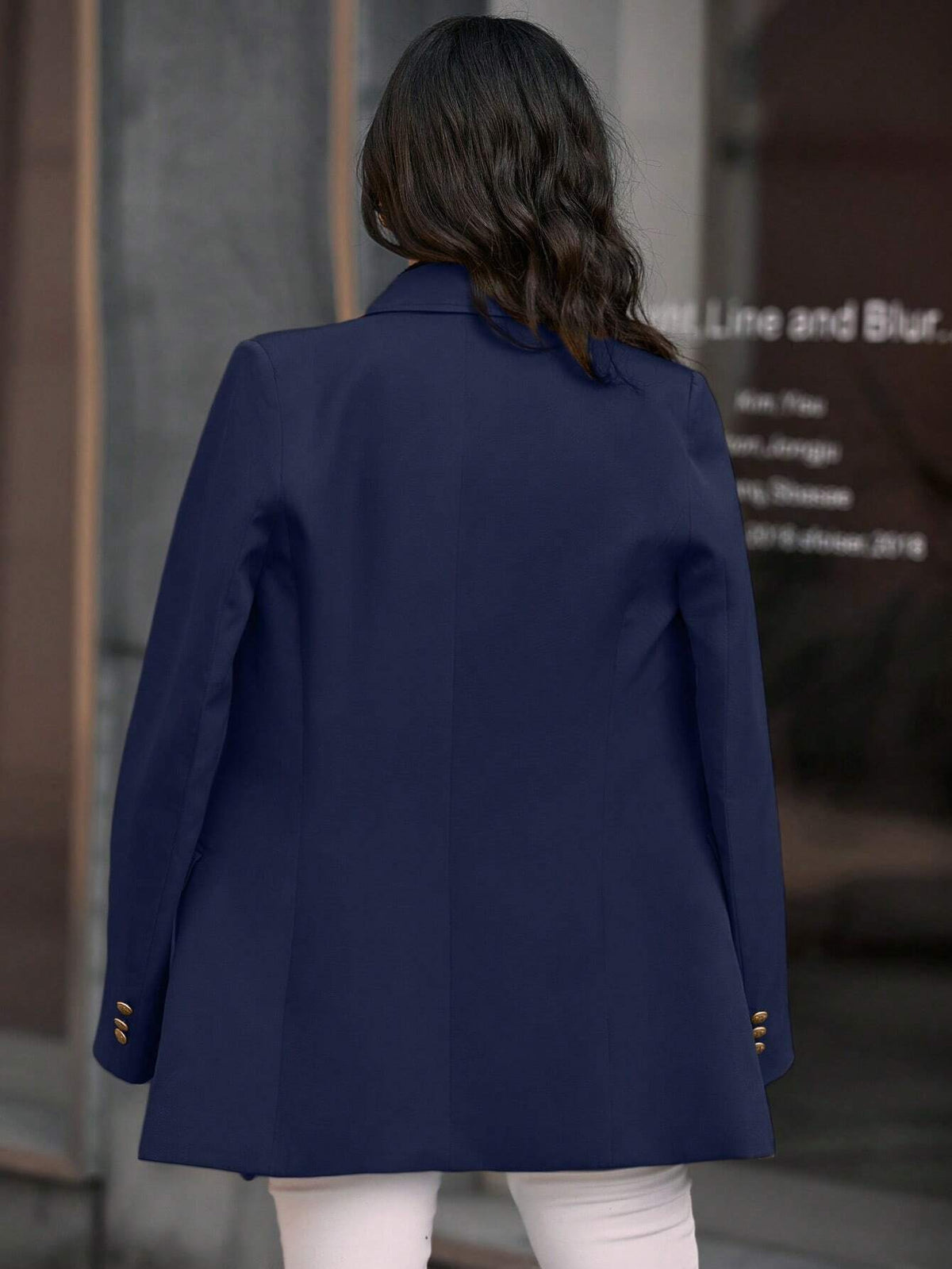 Blazer Feminino Alongado Azul