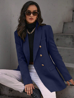 Blazer Feminino Alongado Azul